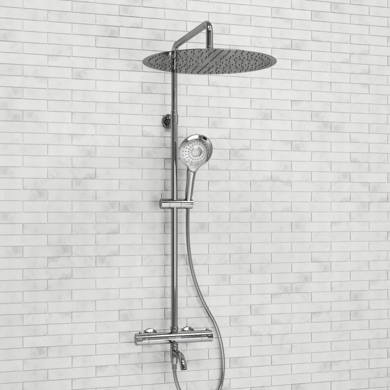 Душевая стойка Wasserkraft Berkel A188.117.101.010.CH Thermo, с термостатом, хром Sancos — официальный сайт
