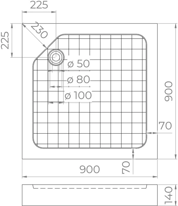 Поддон для душа RGW SMC W 90x90 Sancos — официальный сайт