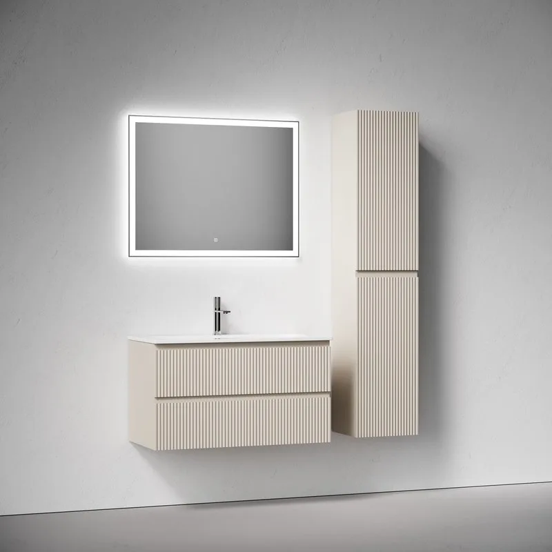 Тумба с раковиной Sancos Snob R 90 подвесная, beige soft, раковина СN7019 Sancos — официальный сайт