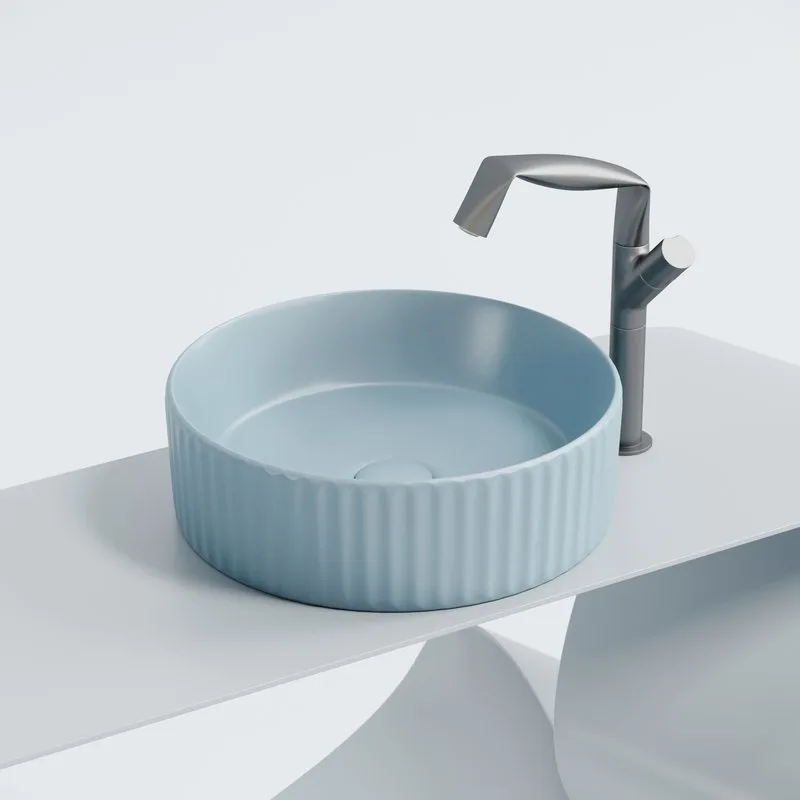 Накладная раковина Ceramicanova Element CN6057ML голубой матовый Sancos — официальный сайт