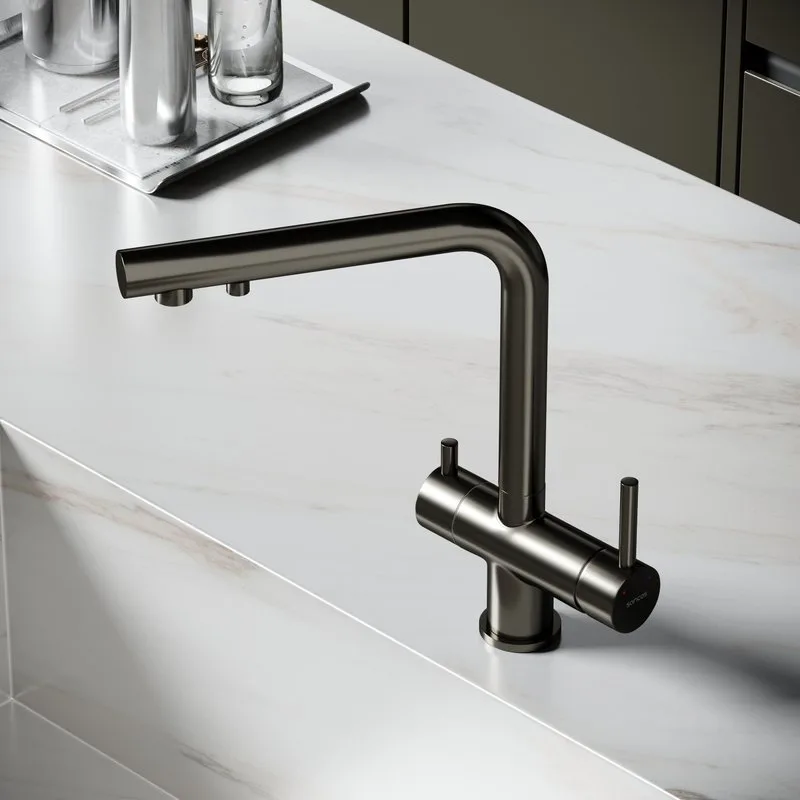 Смеситель для кухни Sancos Foster SC4014GG под фильтр, вороненая сталь Sancos — официальный сайт
