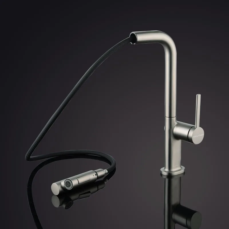 Смеситель для кухни Paulmark Neo Ne214419-Ni никель Sancos — официальный сайт