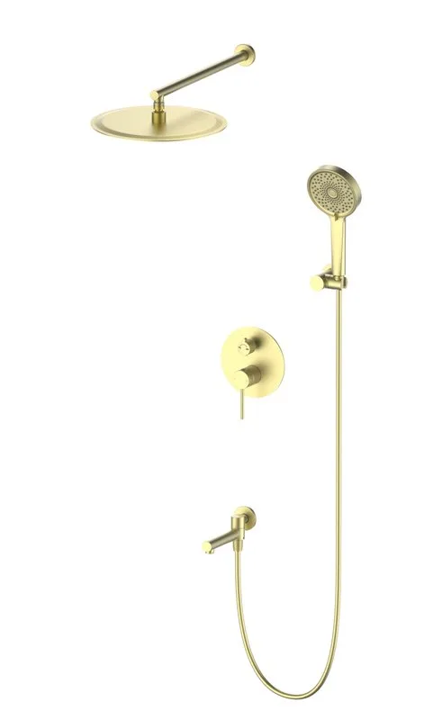 Душевой комплект Wonzon & Woghand WW-88939017-BG, С ВНУТРЕННЕЙ ЧАСТЬЮ, брашированное золото Sancos — официальный сайт
