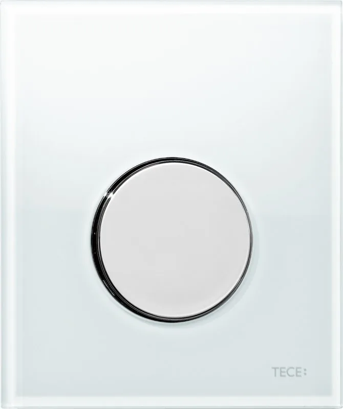 Кнопка смыва TECE Loop Urinal 9242660 белое стекло, кнопка хром Sancos — официальный сайт