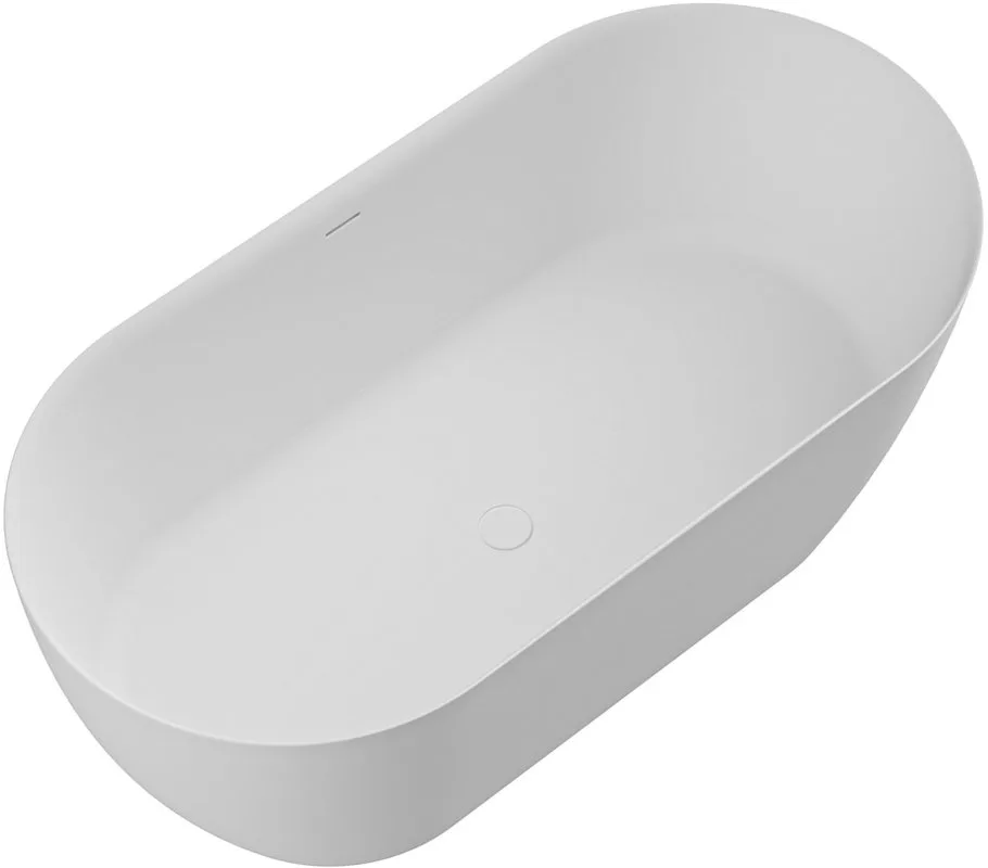 Ванна из искусственного камня Cezares Relax Solid Surface 170x80 см, отдельностоящая, матовая белая, Sancos — официальный сайт