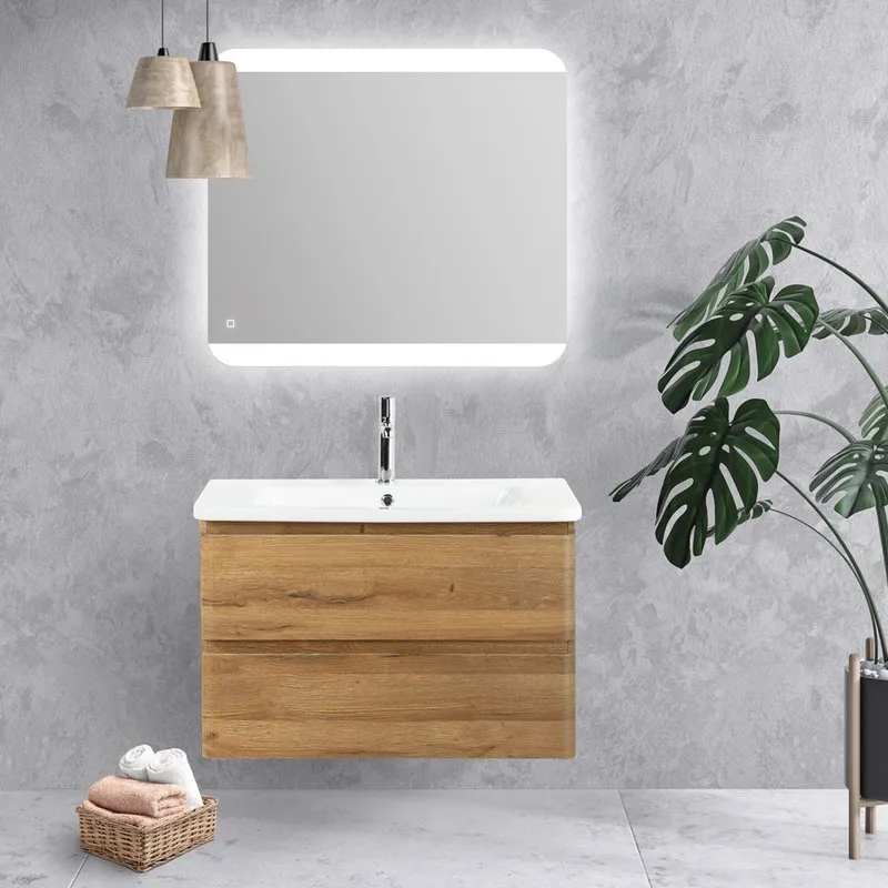Тумба под раковину без столешницы BelBagno Albano-Cer 80 подвесная, rovere rustico Sancos — официальный сайт