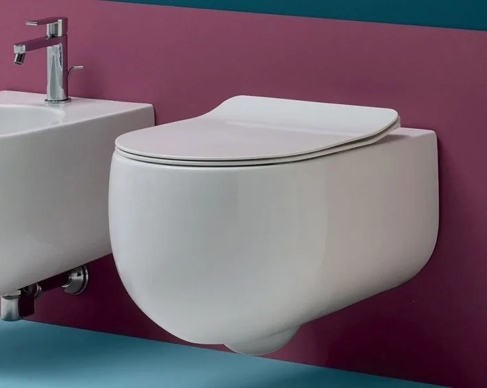 Крышка-сиденье Kerasan Flo slim 319101 с микролифтом Sancos — официальный сайт
