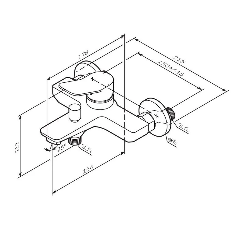 Смеситель для ванны с душем AM.PM X-Joy F85A10044, розовое золото Sancos — официальный сайт