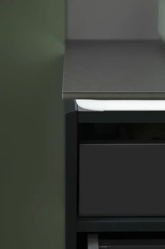 Тумба под раковину без столешницы Allen Brau Infinity 85 1+1, подвесная, антрацит матовый Sancos — официальный сайт