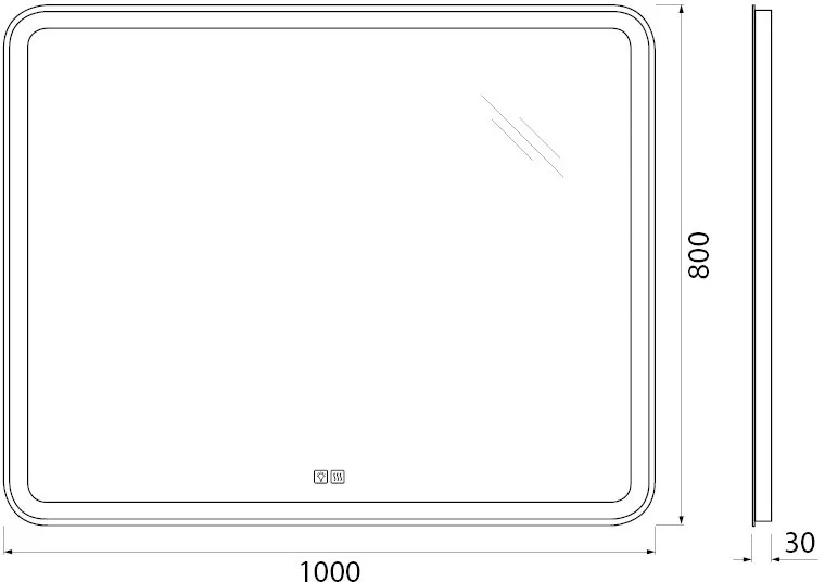 Зеркало BelBagno SPC-MAR-1000-800-LED-TCH-WARM с подогревом Sancos — официальный сайт