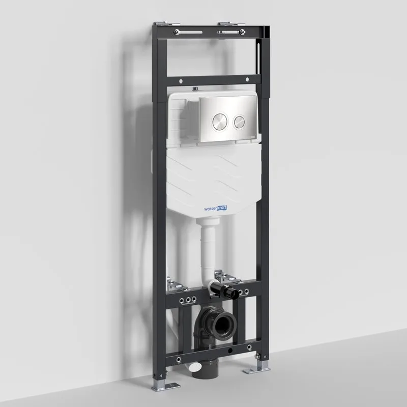 Система инсталляции для унитазов Wasserkraft Alme 15TLT.010.ME.BN01, с кнопкой смыва никель Sancos — официальный сайт