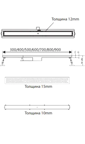 Душевой трап (лоток) AltroBagno Beni aggiuntivi AltroBagnoLivello071214NeOp, матовый черный Sancos — официальный сайт