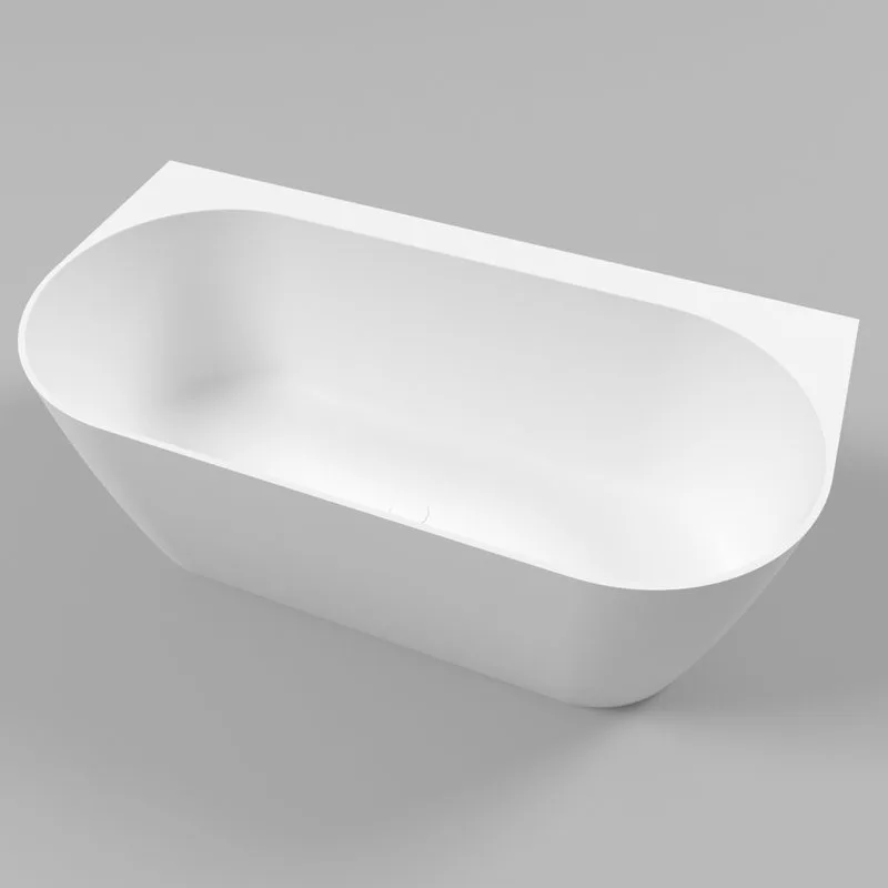 Ванна из искусственного камня WHITECROSS Pearl B 155x80 см, пристенная, матовая белая, овальная, с д Sancos — официальный сайт