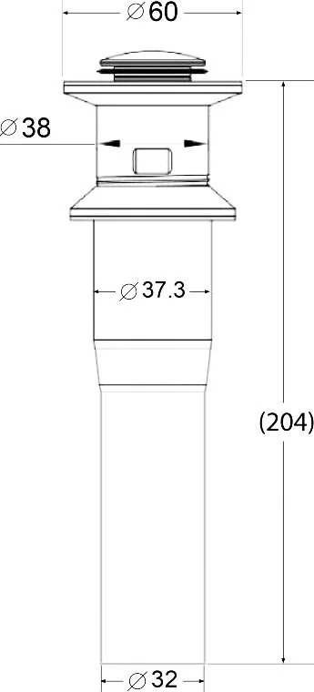 Донный клапан для раковины BelBagno BB-PCU-02-IN Sancos — официальный сайт