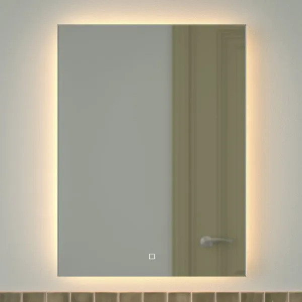 Зеркало Defesto Glow DF 2517S 60х80 с LED-подсветкой, 3000 K, сенсорный выключатель