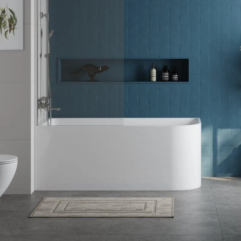 Акриловая ванна BelBagno BB712-1500-730-L 150x75 см, левая, пристенная, белая, асимметричная Sancos — официальный сайт