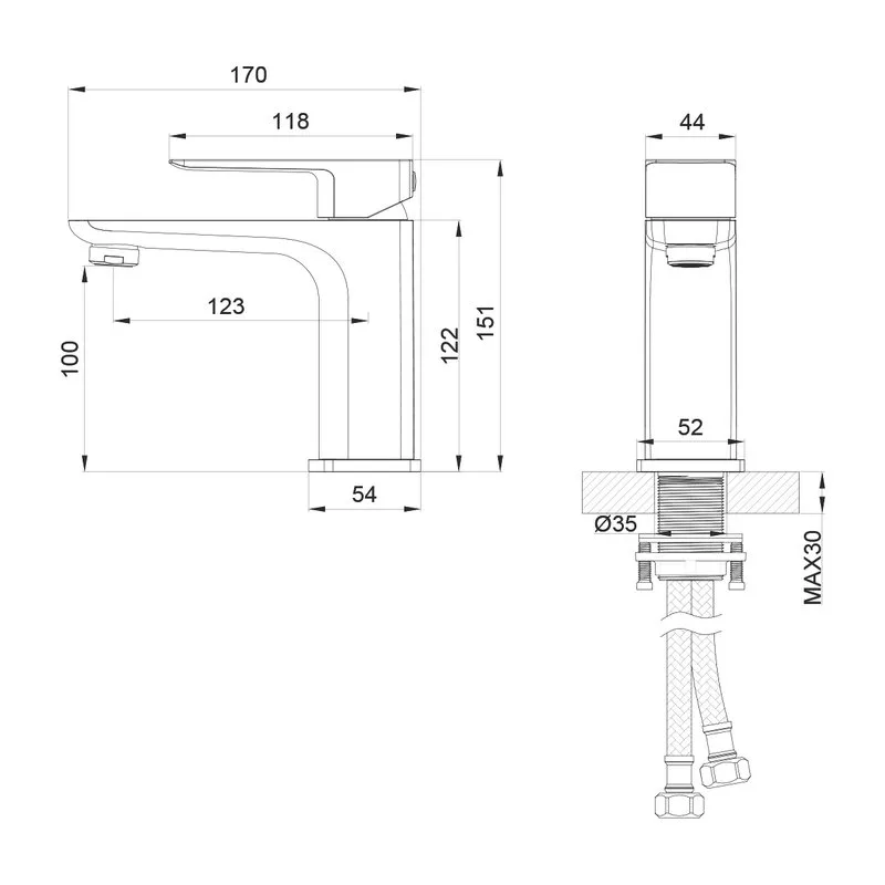 Смеситель для раковины Oliveeka D OL-139003-MB черный матовый Sancos — официальный сайт