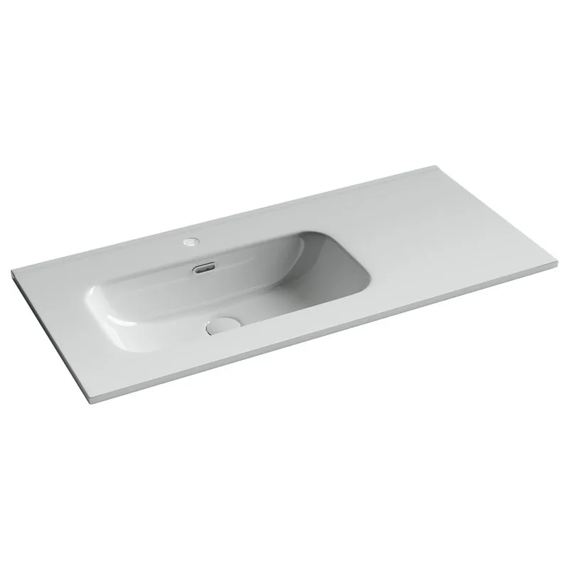 Мебельная раковина Ceramicanova Element прямоугольная 101 см с чашей слева с отверстием по Sancos — официальный сайт