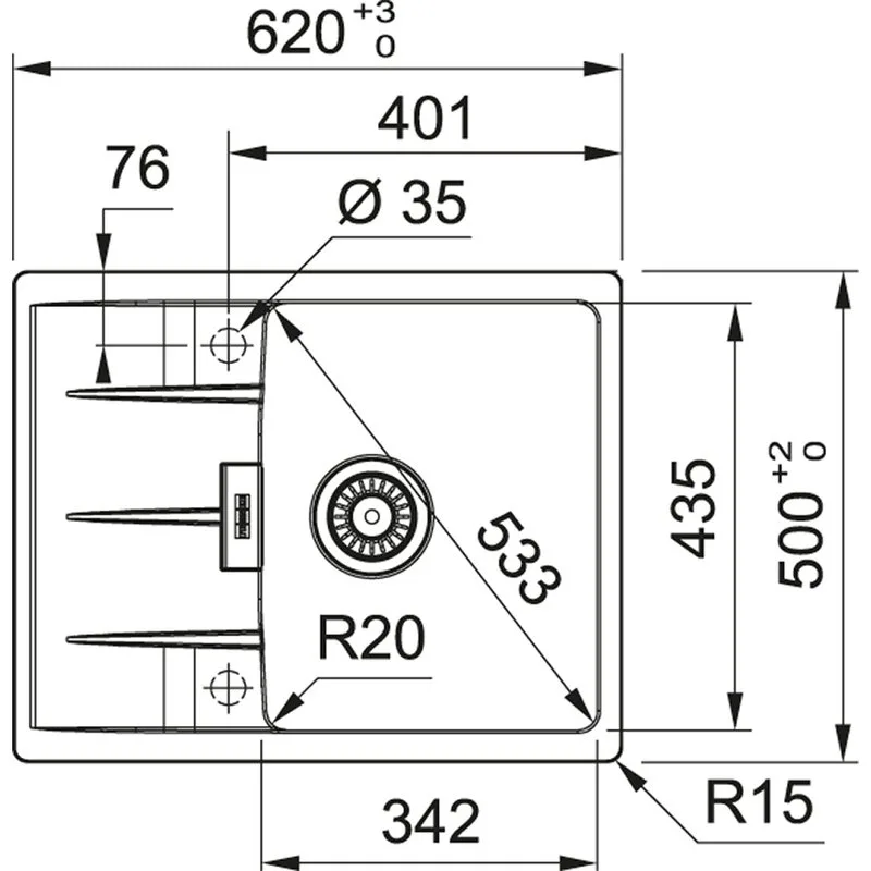 Мойка кухонная Franke Maris Centro CNG 611/211-62 белая Sancos — официальный сайт