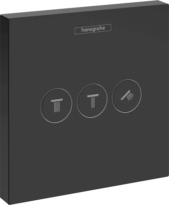Переключатель потоков Hansgrohe ShowerSelect 15764670 на три потребителя, матовый черный Sancos — официальный сайт