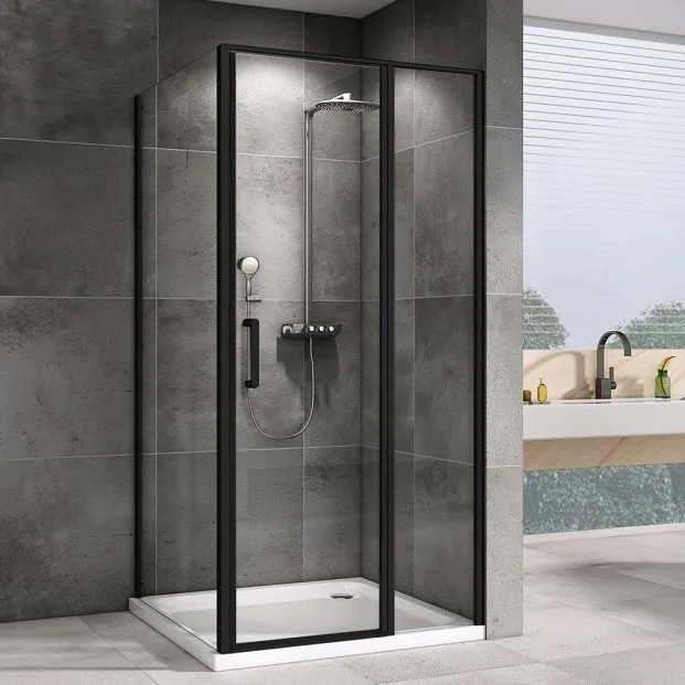 Душевой уголок Abber Sonnenstrand AG04100BS-S75B 100x75, профиль черный, стекло прозрачное Sancos — официальный сайт