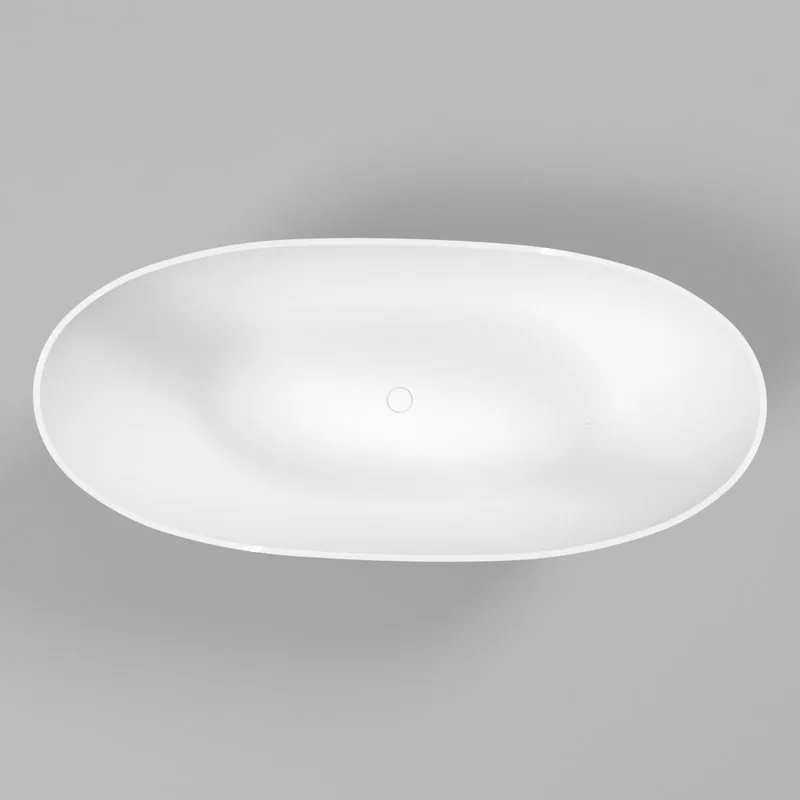 Ванна из искусственного камня WHITECROSS Ruby 170x75 см, отдельностоящая, матовая белая, овальная, с Sancos — официальный сайт