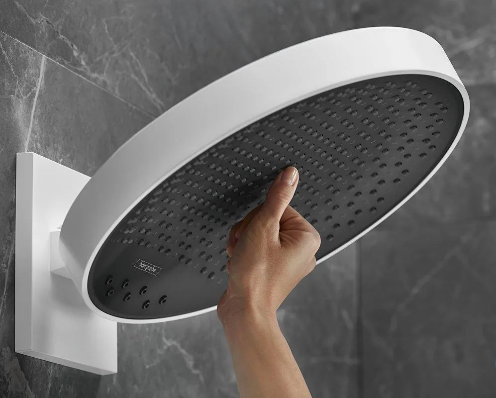 Верхний душ Hansgrohe Rainfinity 26234700 Sancos — официальный сайт