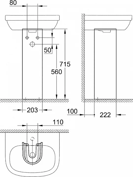 Пьедестал для раковины Grohe Euro Ceramic 39202000 Sancos — официальный сайт