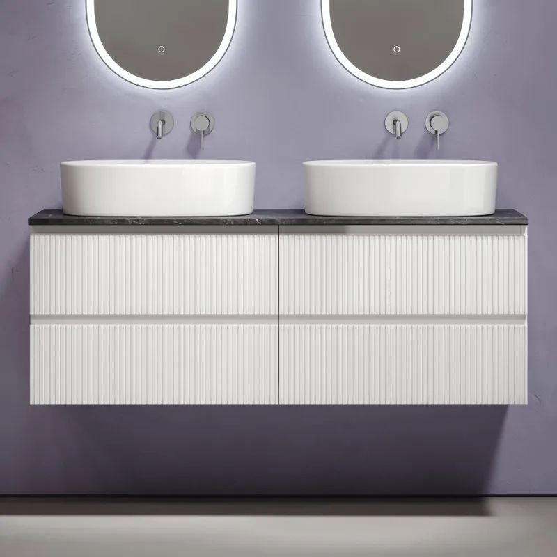 Тумба с раковиной Sancos Snob T 140 bianco, столешница черный мрамор TT140A1, раковина CN6075 Sancos — официальный сайт