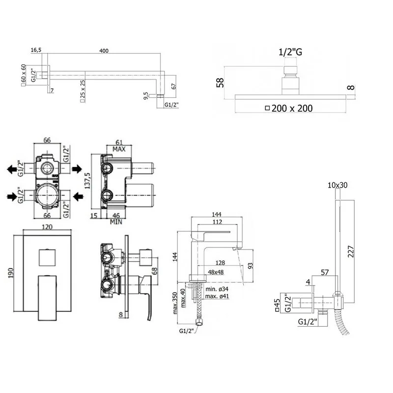 Комплект для ванной Paffoni Light KITEL018NO071 С ВНУТРЕННЕЙ ЧАСТЬЮ, черный матовый Sancos — официальный сайт