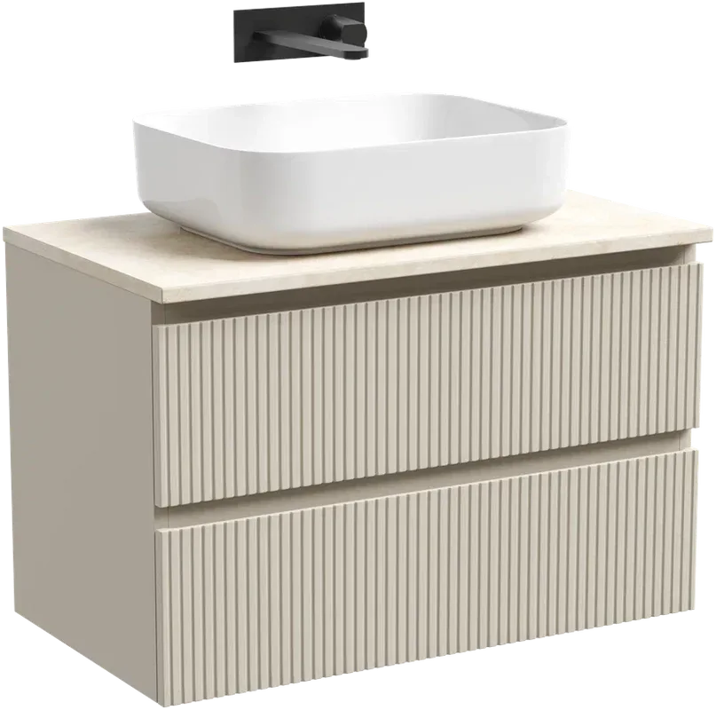 Тумба с раковиной Sancos Snob T 80 см, beige soft, столешница бежевая, раковина CN6011 Sancos — официальный сайт