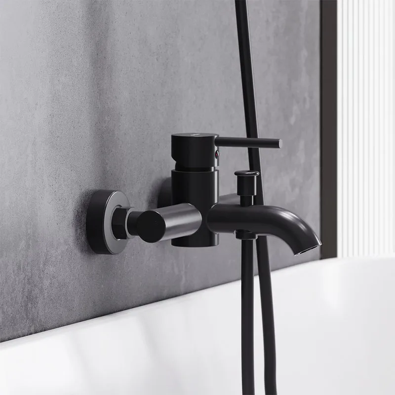 Смеситель для ванны с душем Damixa Scandinavian Pure 361000300, черный Sancos — официальный сайт