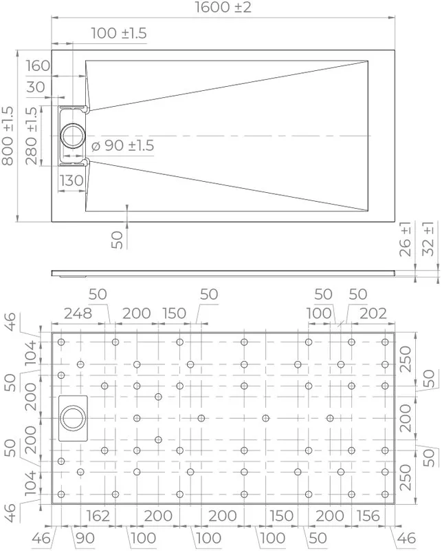 Поддон для душа RGW TUS W 160x80 Sancos — официальный сайт
