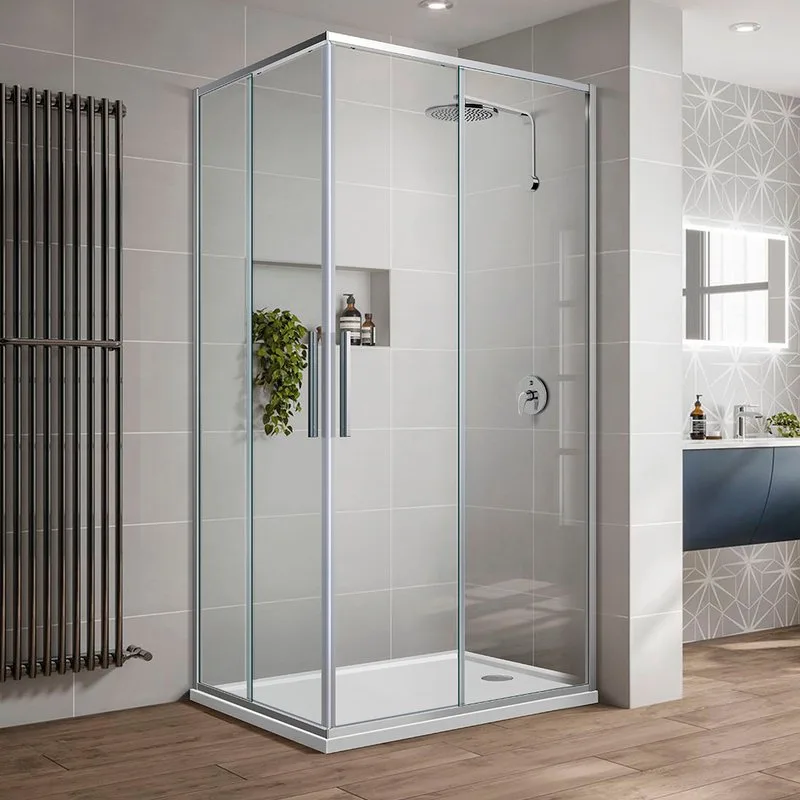 Душевой уголок Vincea Slim-U VSS-2SU8010CL 100x80 см, профиль хром, стекло прозрачное Sancos — официальный сайт