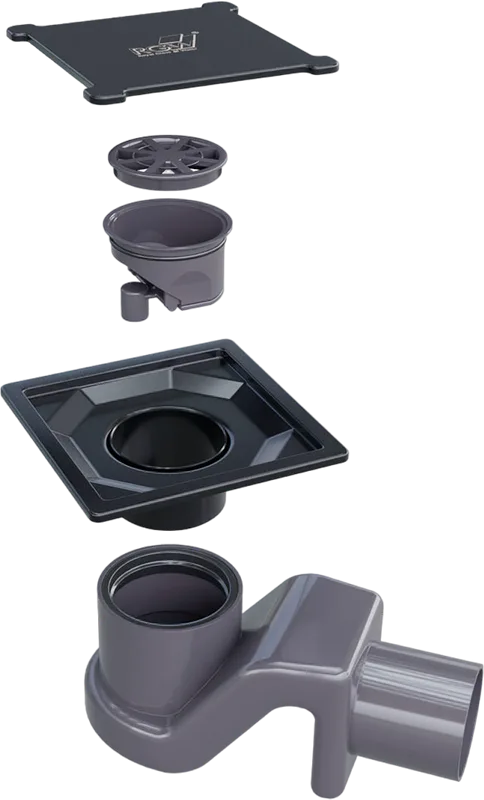 Душевой трап RGW Shower Drain SDR-13B, 11х11 см, черный Sancos — официальный сайт