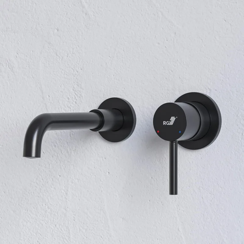 Смеситель для раковины RGW Shower Panels SP-47B С ВНУТРЕННЕЙ ЧАСТЬЮ, черный Sancos — официальный сайт