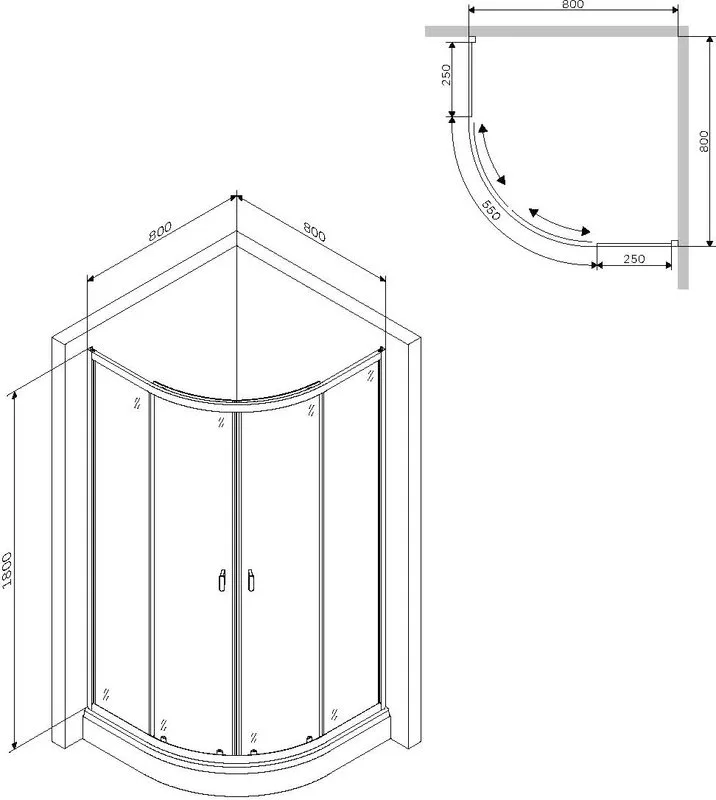 Душевой уголок AM.PM X-Joy W88G-205-080MT 80x80 Sancos — официальный сайт