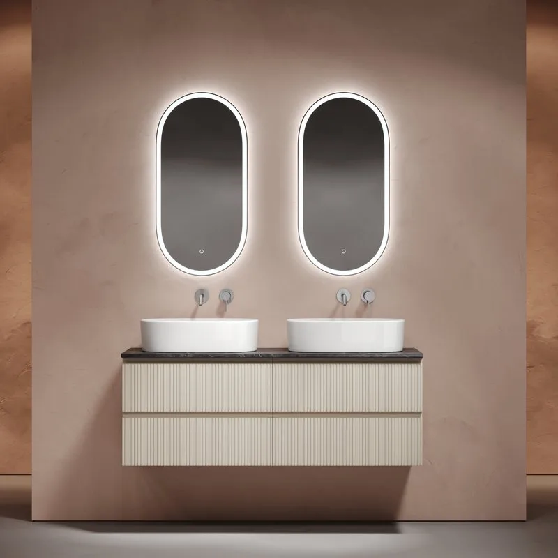 Тумба с раковиной Sancos Snob T 140 beige soft, столешница черный мрамор TT140A1, раковина CN6075 Sancos — официальный сайт