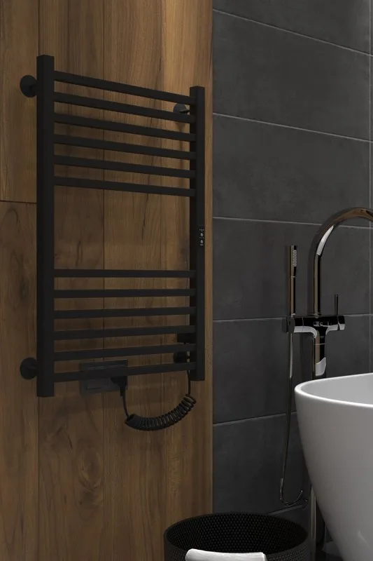 Полотенцесушитель электрический Indigo Attic LСLATCE80-50BRRt черный муар Sancos — официальный сайт