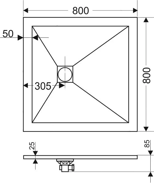 Поддон для душа RGW Stone Tray ST-0088W 80х80 Sancos — официальный сайт