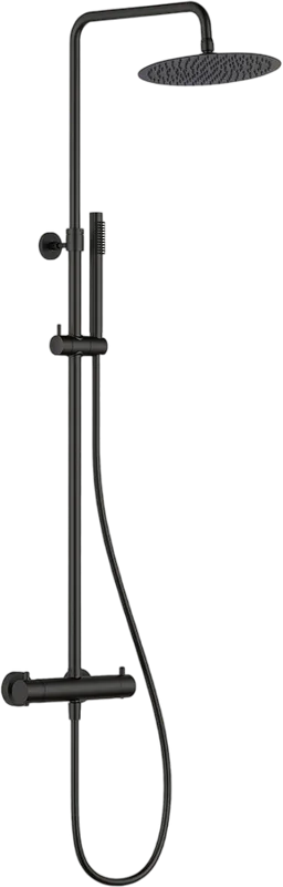 Душевая стойка AQUAme AQM8006MB, черная матовая Sancos — официальный сайт