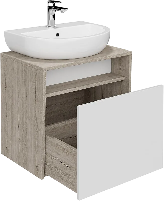Тумба под раковину без столешницы KERAMA MARAZZI Pro 60 подвесная, белый, дуб орегон Sancos — официальный сайт