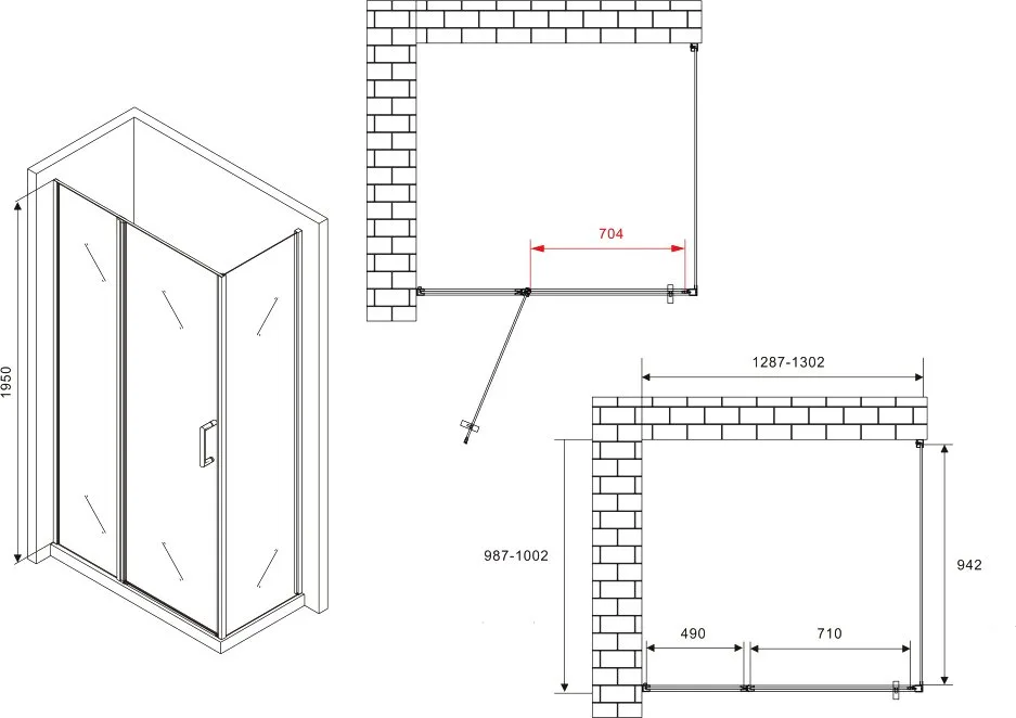Душевой уголок Abber Sonnenstrand AG04130S-S100 130x100, профиль хром, стекло прозрачное Sancos — официальный сайт