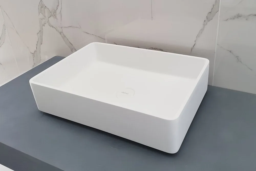 Накладная раковина Abber Stein AS2634 матовая белая Sancos — официальный сайт