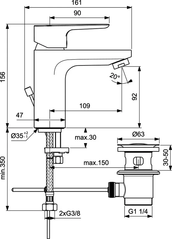 Комплект для ванной Ideal Standard Ceraplan III BD005AA Sancos — официальный сайт