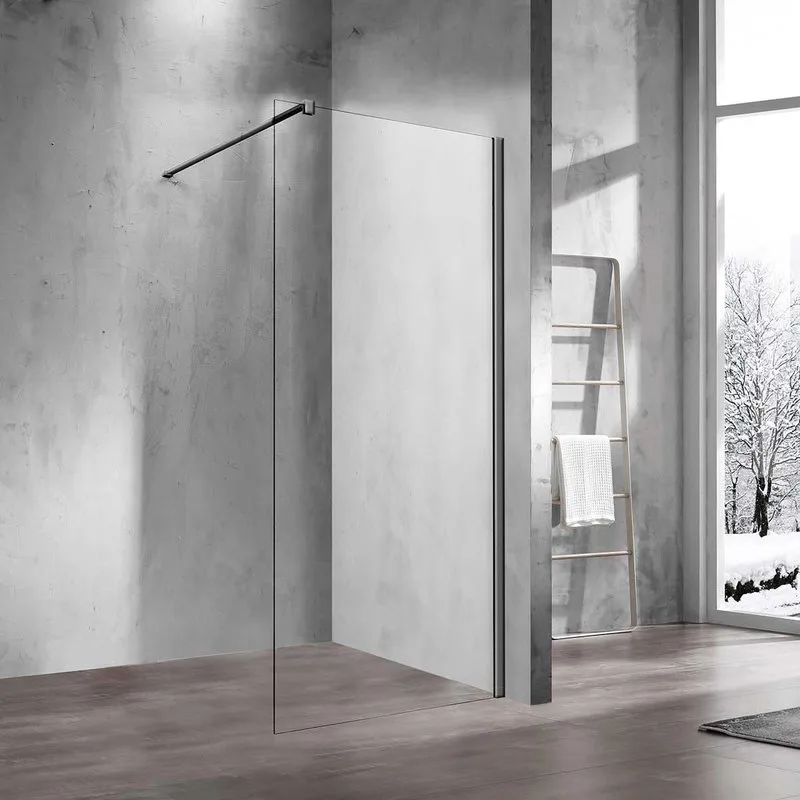 Душевая перегородка Vincea Walk-in VSW-1H600CLGM 60 см, профиль вороненая сталь, стекло прозрачное Sancos — официальный сайт