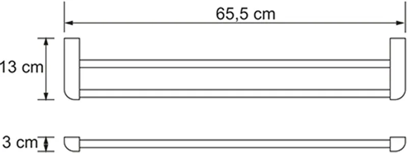 Полотенцедержатель Wasserkraft Kammel K-8340white двойной Sancos — официальный сайт
