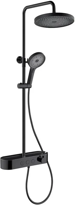 Душевая стойка AQUAme AQM8009B, черный матовый Sancos — официальный сайт
