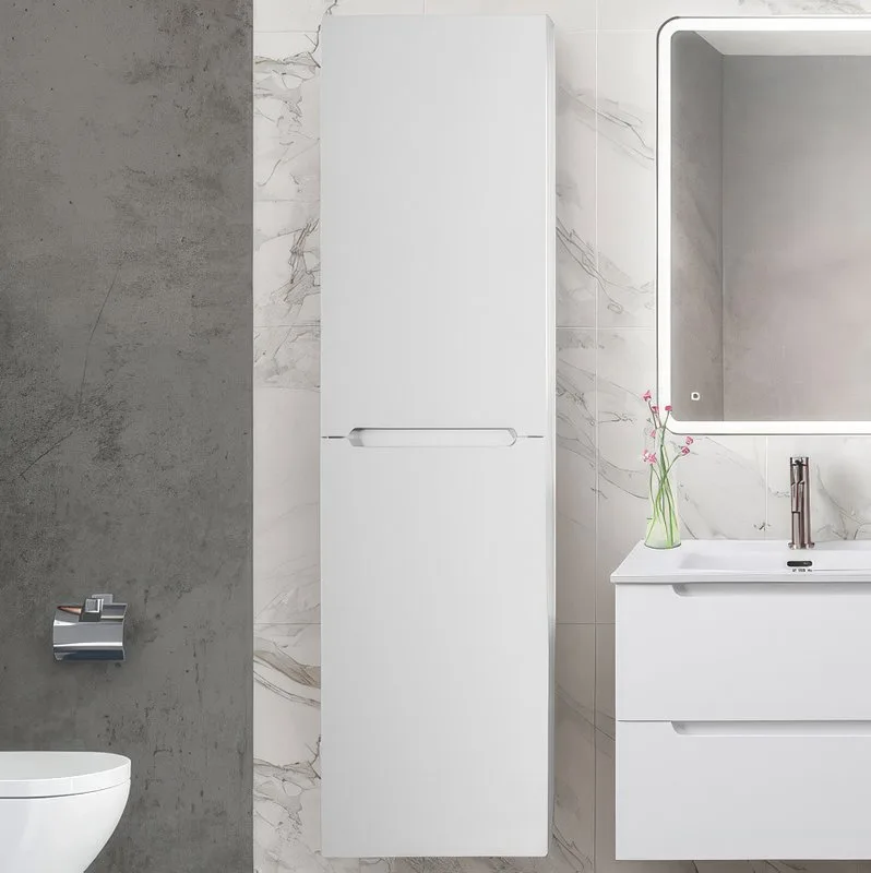 Шкаф-пенал для ванной BelBagno Etna 40 L bianco lucido Sancos — официальный сайт