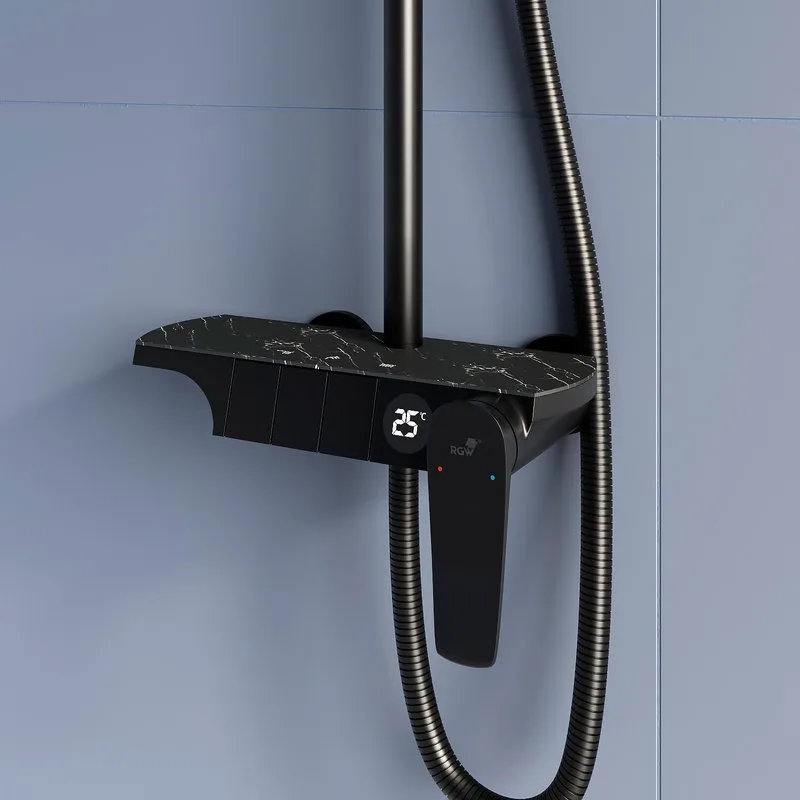 Душевая стойка RGW Shower Panels SP-33B, матовый черный Sancos — официальный сайт